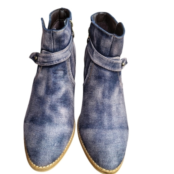 Corkys Denim Washed Blue Fed Up Ankle Western Horse Boot Shoe Blue Jean Women 7 - Picture 7 of 13
